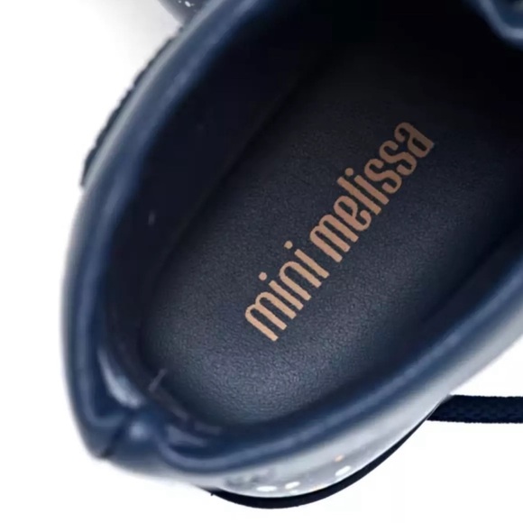 Mini Melissa Rain Boot Baby Navy Fleck new in box - Picture 3 of 3